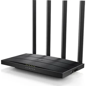 AC1200 Dual-Band Wi-Fi Router SPEED: 300 Mbps at 2.4 GHz + 867 Mbps at 5 GHz SPEC: 4× Antennas, 1× Gigabit WAN Port + 4×