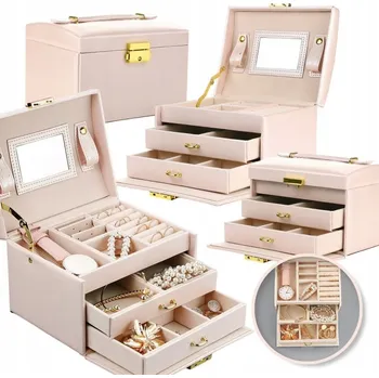 Šperkovnice Objemný Kufřík Šperkovnice Na Bižuterii