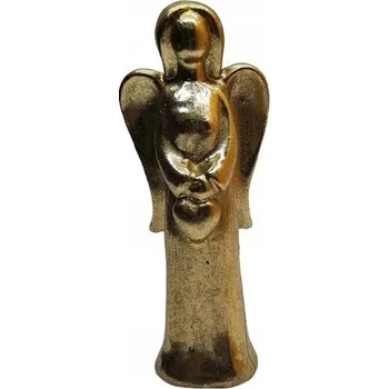 Obraz KERAMICKÁ FIGURKA ANDĚL / 20 CM / ZLATÝ / TEA-B72M / BEZ BATERIÍ / 8/48