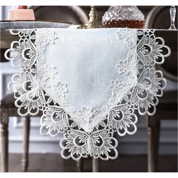 ubrus Běhoun krajkový ubrus BÍLÝ 40x180 cm