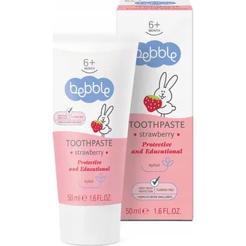 zubní pasta Bebble zubní pasta pro děti s příchutí jahody, bez fluoridu 6 m+ 50 ml