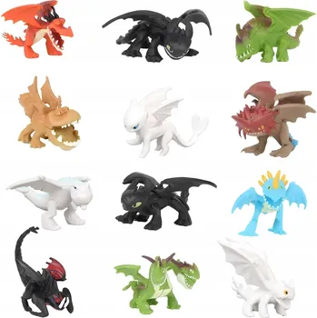 Figurka Sada figurek 12 ks z pohádky Jak vycvičit draka, figurky draků a postaviček