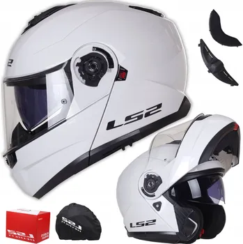 Helma na motorku Motocyklová přilba vyklápěcí LS2 FF908 Strobe II Solid White M