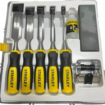 Dláto SADA TRUHLÁŘSKÝCH DLÁT STANLEY 5 KUSŮ V KUFRÍKU