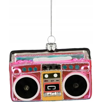 Vánoční ozdoba Vánoční Koule - růžové rádio