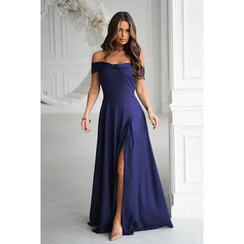 Dámské šaty Společenské šaty s odhalenými rameny Bicotone modré EU velikost: 3XL