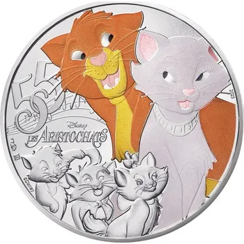 Stříbrná mince 10 € – Aristokočky (The Aristocats) 2025 – Francie