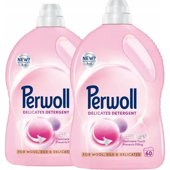 Prací gel Perwoll Renew Wool Tekutý prací prostředek na vlnu a jemné tkaniny 3l 60 praní x2