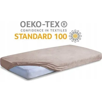 Prostěradlo Froté prostěradlo Premium s gumou 120x200 Béžové