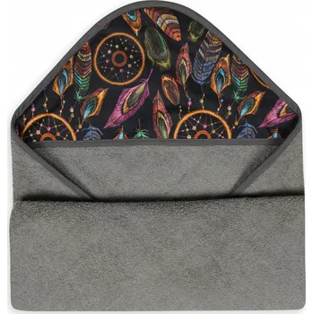 Prostěradlo MATEX Osuška s kapucí MAXI PRINT 100x100 [TB0343_44B] světle šedá