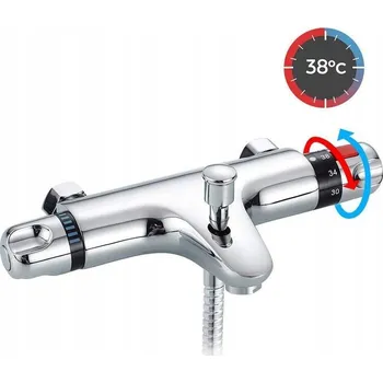 Vodovodní baterie TERMOSTATICKÁ VANOVÁ BATERIE NÁSTĚNNÁ S VÝTOKEM