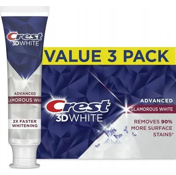 zubní pasta Crest 3D White Glamorous White 3 ks 3x93g Zubní pasta