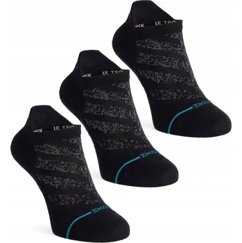 Pánské ponožky Běžecké Ponožky Stance Run Ultralight Tab 3 Pack - black 35-37