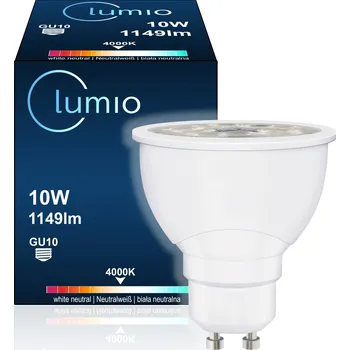 Žárovka LED žárovka GU10 10W 4000K BÍLÁ NEUTRÁLNÍ 120° 1149lm NEBLIKÁ PREMIUM