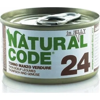 Krmivo pro kočku Natural Code - 24 - TUŇÁK, HOVĚZÍ a ZELENINA