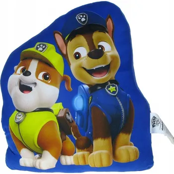 Polštář Dekorativní Polštář 31x29 Tlapková patrola modrý plyšák ve tvaru