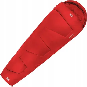 Spacák Mumiový spacák turistický Highlander Outdoor Sleepline Mummy 350 - Červený