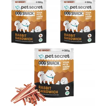 Pamlsek pro psa 2+1 Pásky s králíkem 500g, psí pamlsek Pet Secret