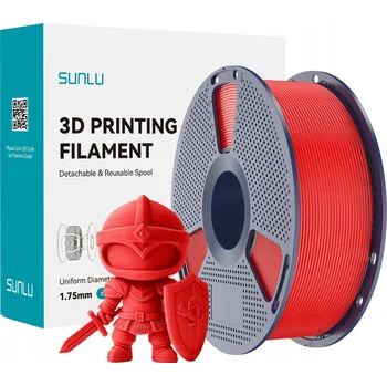 3D tisk PLA filament+ Sunlu 1,75 mm 1 kg červený (červená)