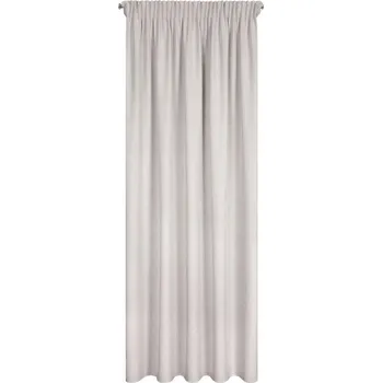 Obraz Závěs 140x270 cappuccino z melírované látky s žabkami