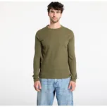 Tričko GAP Ls Waffle Mini Logo Crew Tee Army Green XL