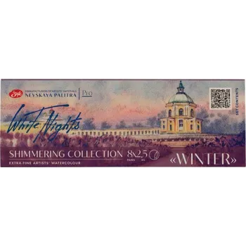 Výtvarná barva White Nights Akvarelové barvy 8 ks Shimmer Winter sada
