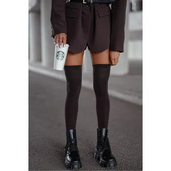 Dámské punčochy Milena dámské bavlněné nadkolenky Milena černá | hnědá 3429692