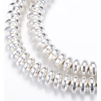 Dětské navlékací korálky Hematit 6x3 mm (návlek 115 - 125 korálků)