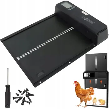 Automatické hliníkové dveře do kurníku RJT10154 s časovačem, voděodolné