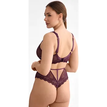 Kalhotky Tanga Maribel tmavě švestka C220 vysoké L