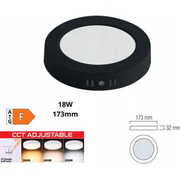 Kulatý Stropní Svítidlo Horoz , černá