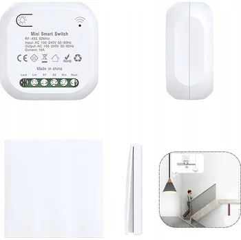 vypínač Bezdrátový vypínač světla s RF 433MHz, montáž na zeď, 10A