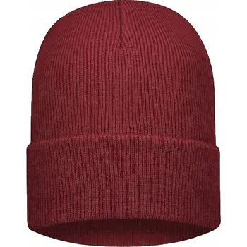 Čepice ZIMNÍ ČEPICE 100% AKRYLOVÁ PŘÍZE OHRNOVACÍ BURGUNDSKÁ VÍNOVÁ