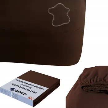 Prostěradlo Prostěradlo s GUMOU 140x200 cm NEPROMOKAVÉ Voděodolné Hnědé POLSKÉ