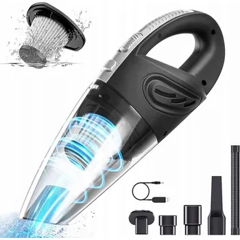 Vysavač VÝKONNÝ BEZDRÁTOVÝ AUTO VYSAVAČ 120W BEZSÁČKOVÝ 6000Pa