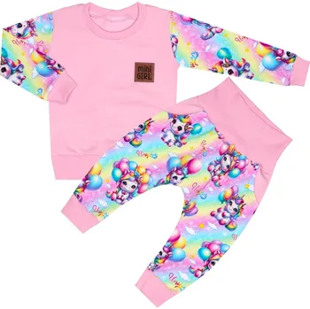 Tepláková souprava - Jednorožci párty (bez kapuce) Velikost: 98