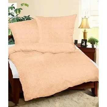 Povlečení Krepové povlečení 160x200 meruňková 38 jednobarevná 100% bavlna knoflíky