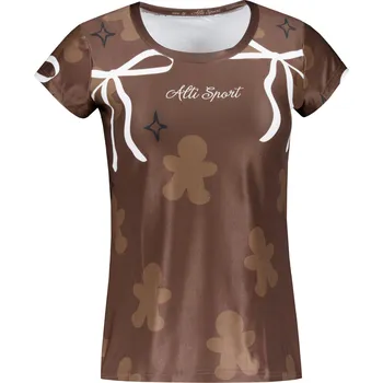 Dámské vánoční triko premium ALTISPORT VOJ/ALWVN10TR06 HNĚDÁ XXXL