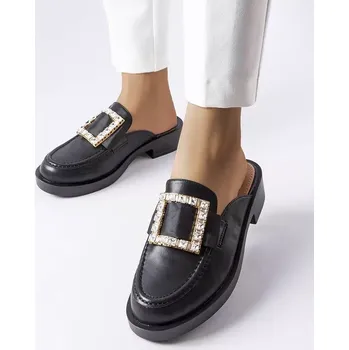 Dámské mokasíny Černé mokasíny s uzavřenou špičkou marka niezdefiniowana černá 3274436