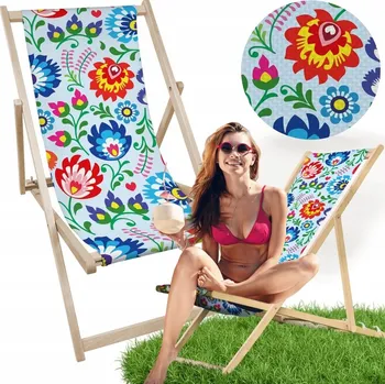 Zahradní lehátko Allbag vícebarevné dřevěné Lehátko