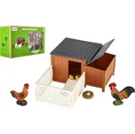 Teddies Kurník s výběhem plast s doplňky