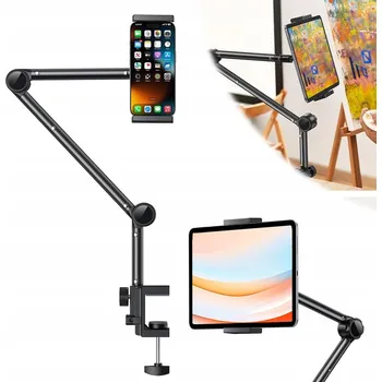 LENIVÝ DRŽÁK STOJÁNEK NA STŮL PRO TELEFON / TABLET 10.2" NA SLEDOVÁNÍ, NASTAVITELNÝ