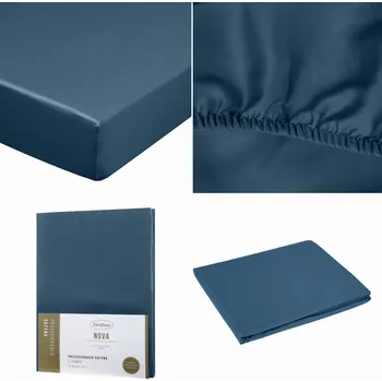 Prostěradlo Prostěradlo s gumou Eurofirany satén 180 x 200 cm