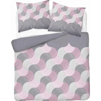 Povlečení Povlečení flanel 160x200 GEOMETRIE růžová SILNÉ 160 g