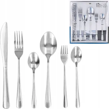 Příbor Velká sada příborů pro 12 osob, stříbrný lesk, nerezová ocel, 72 ks