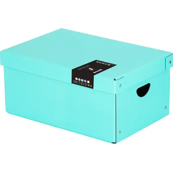 Archivační box Pastelini Krabice úložná lamino PASTELINi - modrá / 35,5 x 24 x 16 cm 371291