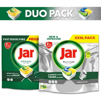 Tableta do myčky JAR Platinum Lemon XXL 125 ks + Original Lemon 116 ks