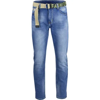 Pánské džíny Pánské džíny s páskem Pri světle modrá | kaki 3431909