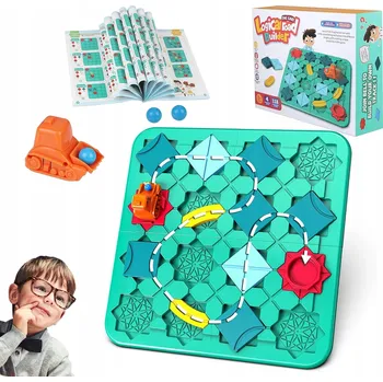 Hlavolam Logická hra Puzzle Labyrint Hračka pro děti Desková hra Autíčko BAGR