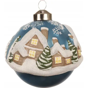 Vánoční dekorace Vánoční Vánoční Koule , skleněná, kulatá, zdobená, 8 cm, 1 Ks